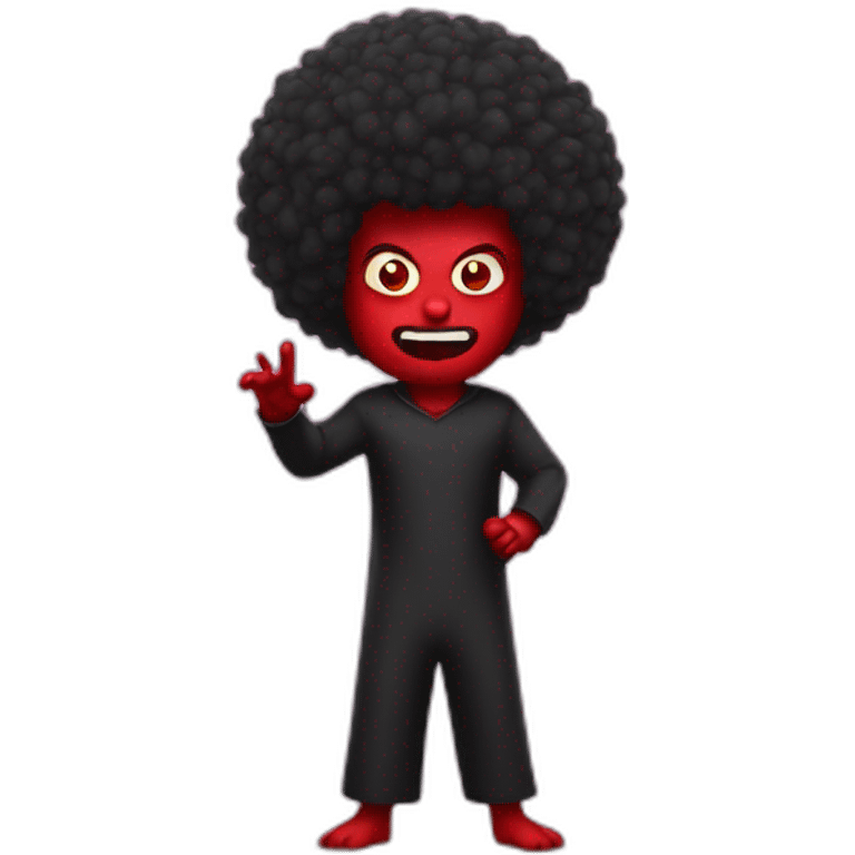 the devil with an afro emoji