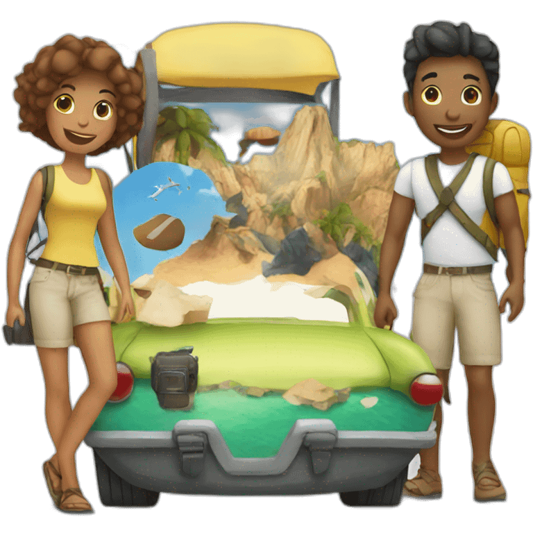 travel with friends emoji