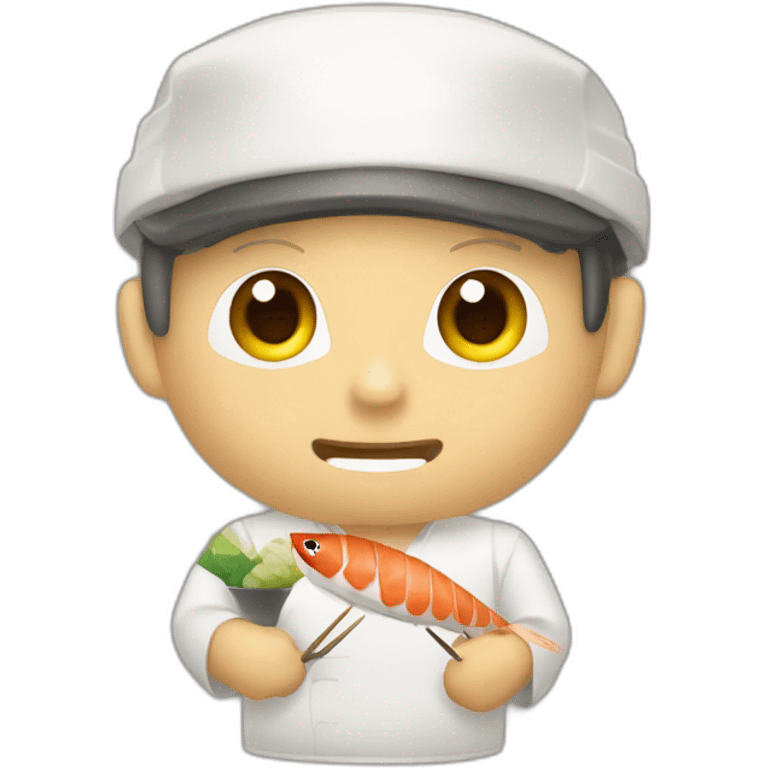 Kawai sushi catcher emoji