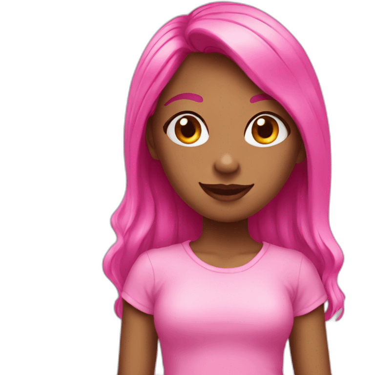 girl pink fun emoji