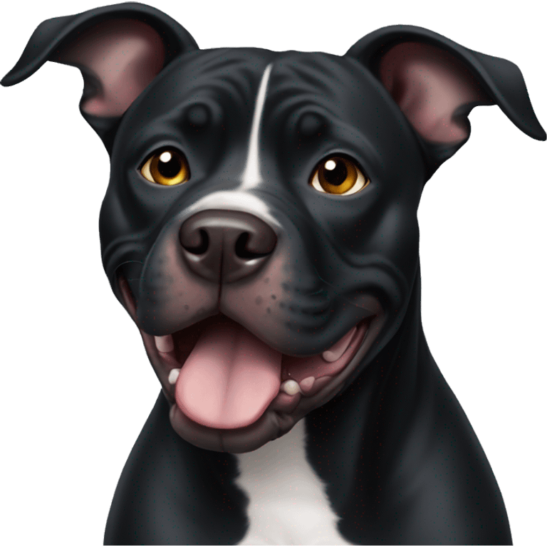 A black pitbull  emoji