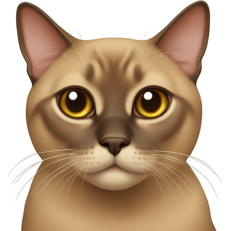 Burmese cat brown emoji