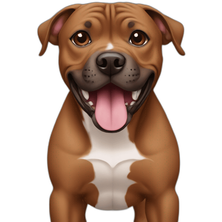 a brown Staffordshire Bull Terrier emoji