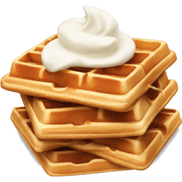 waffles with cream emoji