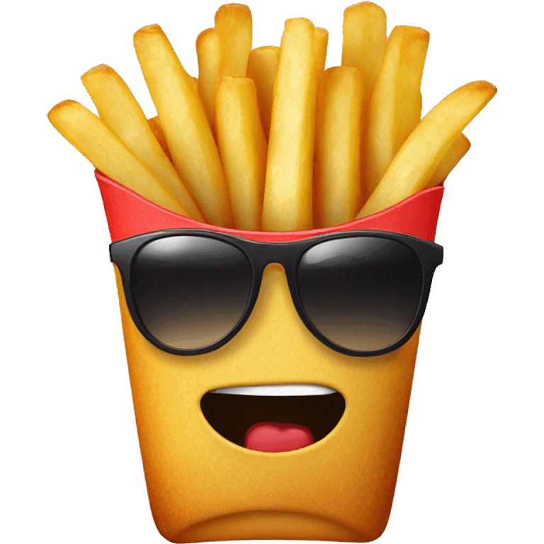 french fry with sunglasses  emoji