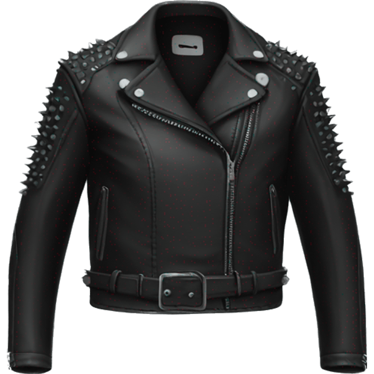 Black spiked leather jacket emoji