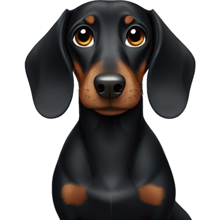 black dachshund emoji