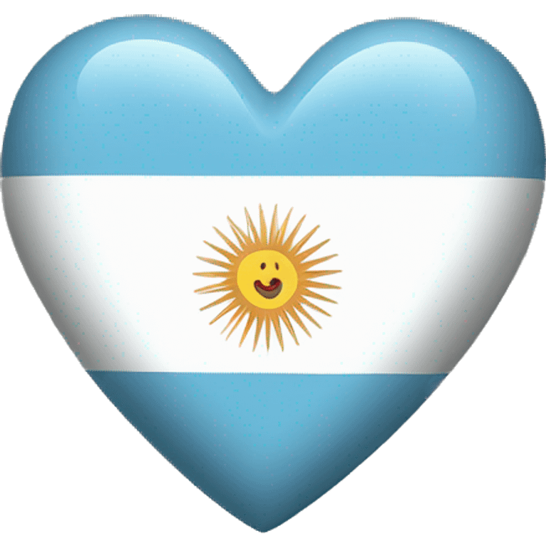 Heart with Argentina flag  emoji