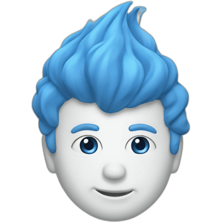 Un schtroumpf bleu bonsaïs blanc emoji