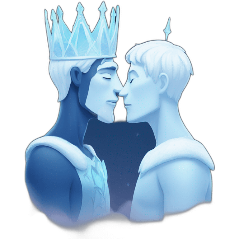 simon and ice king kissing emoji