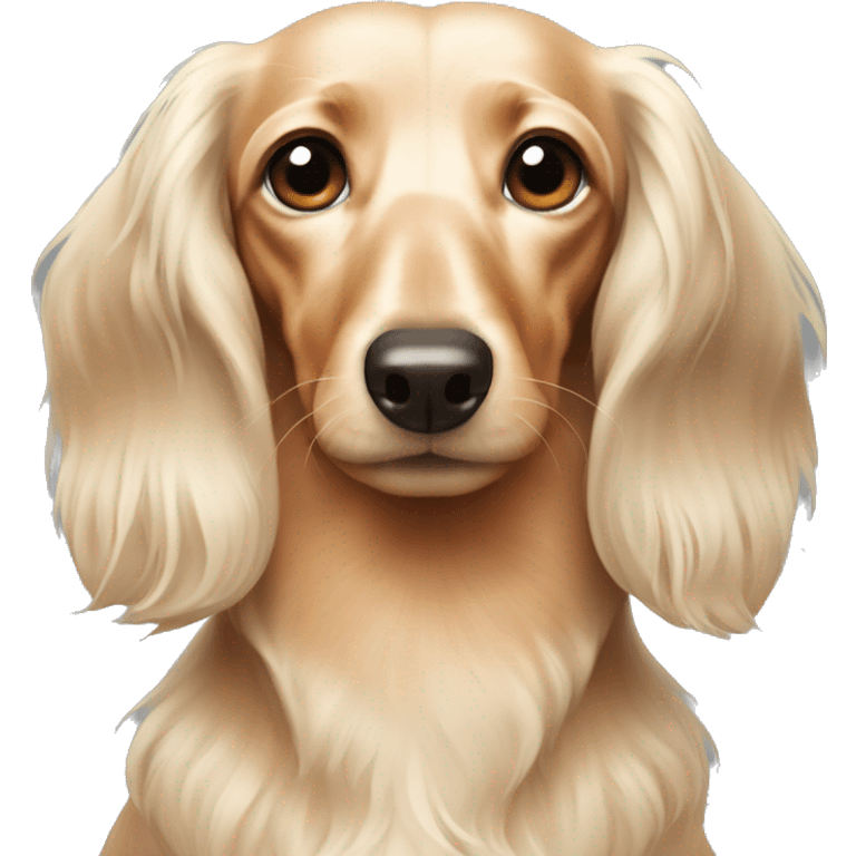 cream Long-haired dachshund emoji