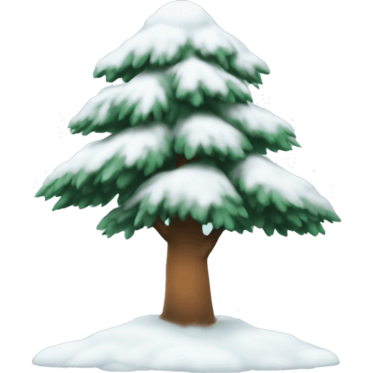 snowy pine tree emoji