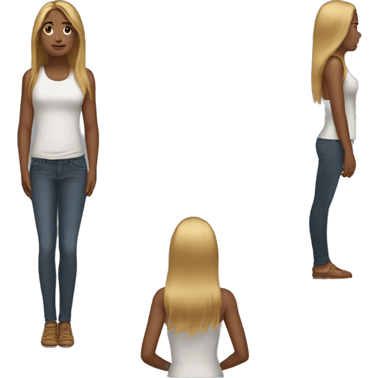 Woman Long hair standing emoji