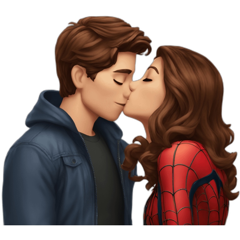 Peter Parker kissing MJ emoji