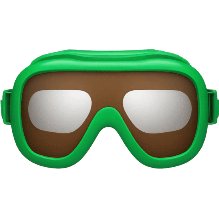 Green and brown aviator goggles emoji