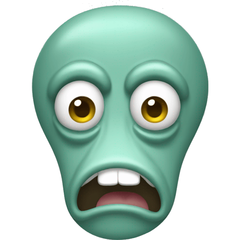 squidward with a very big nose emoji