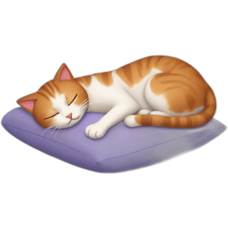 Cat sleeping on a pillow emoji