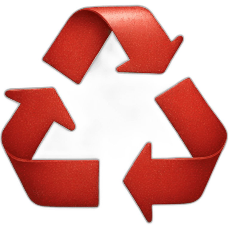 red recycle symbol emoji