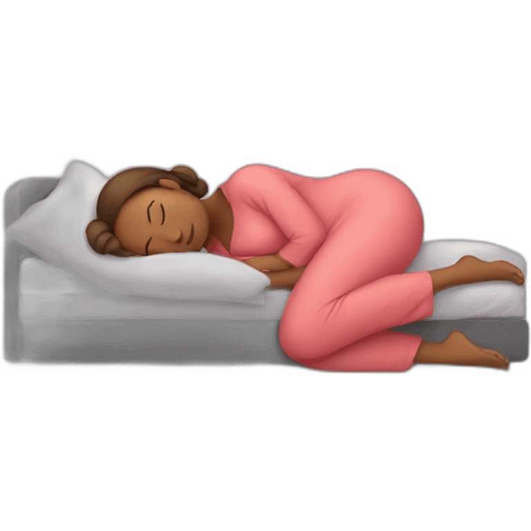 Pregnant woman sleeping emoji