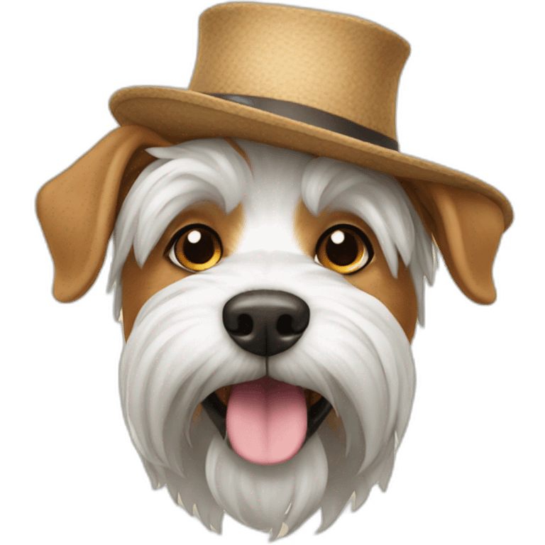 Yorkshire dog with hat emoji