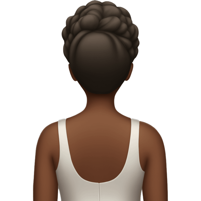 Woman with a very big wide large back emoji