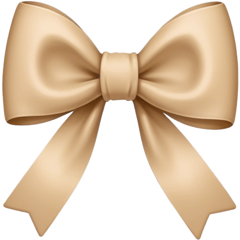 Beige bow emoji