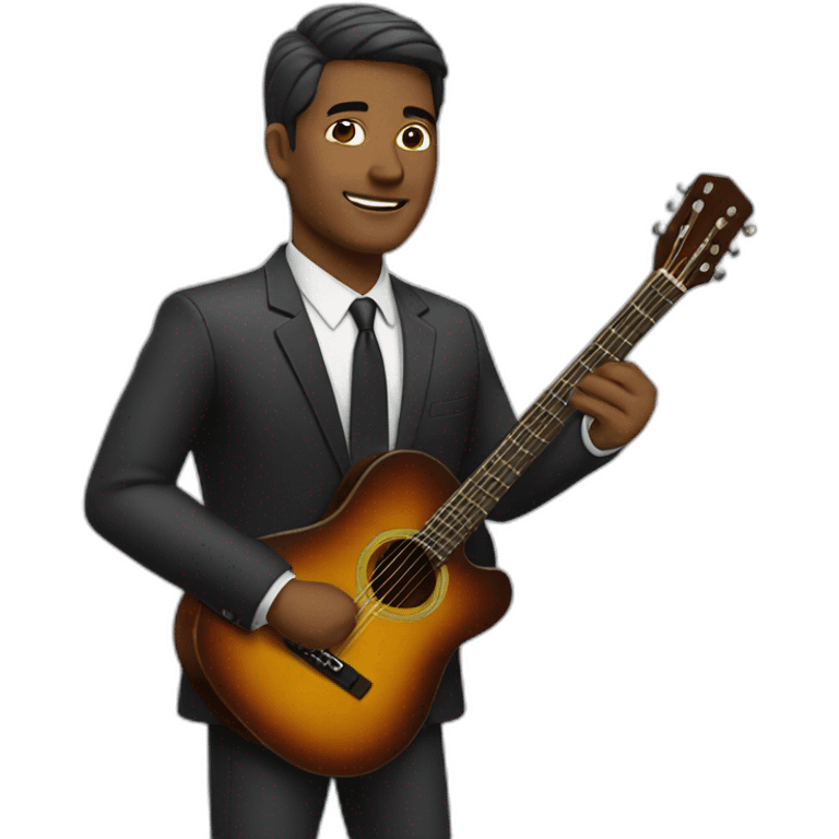 Lawyer Man playing the guitar emoji