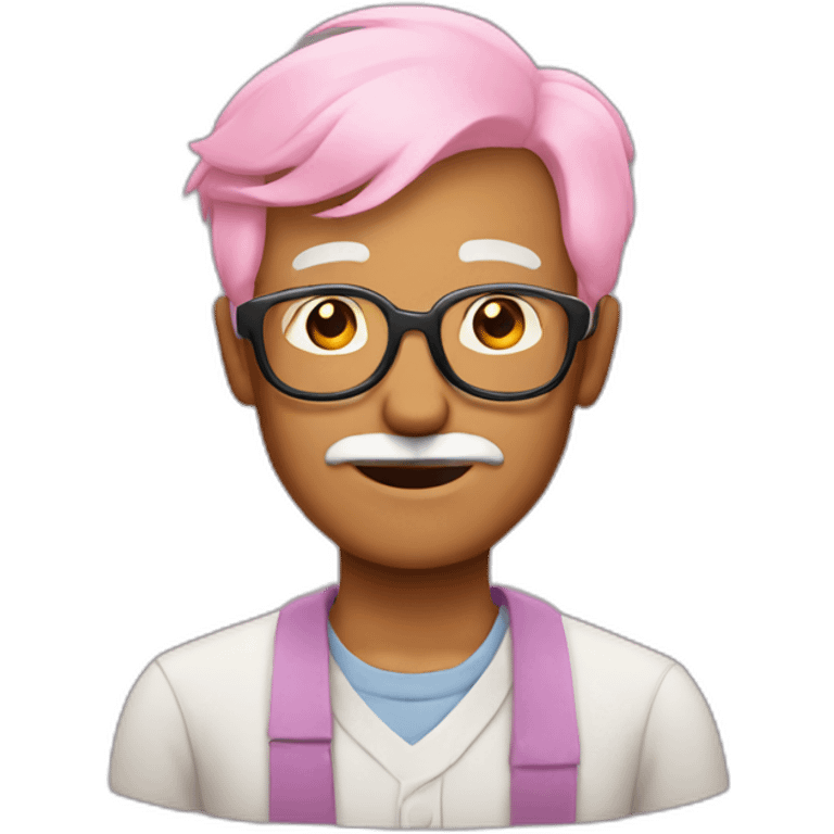 grandpa with pink hair emoji