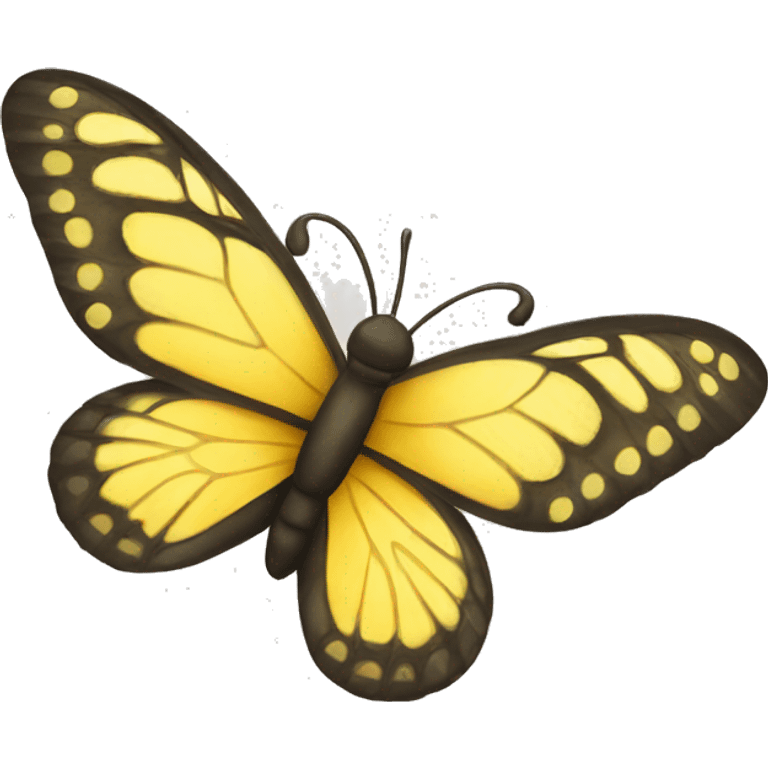 yellow butterfly flying emoji