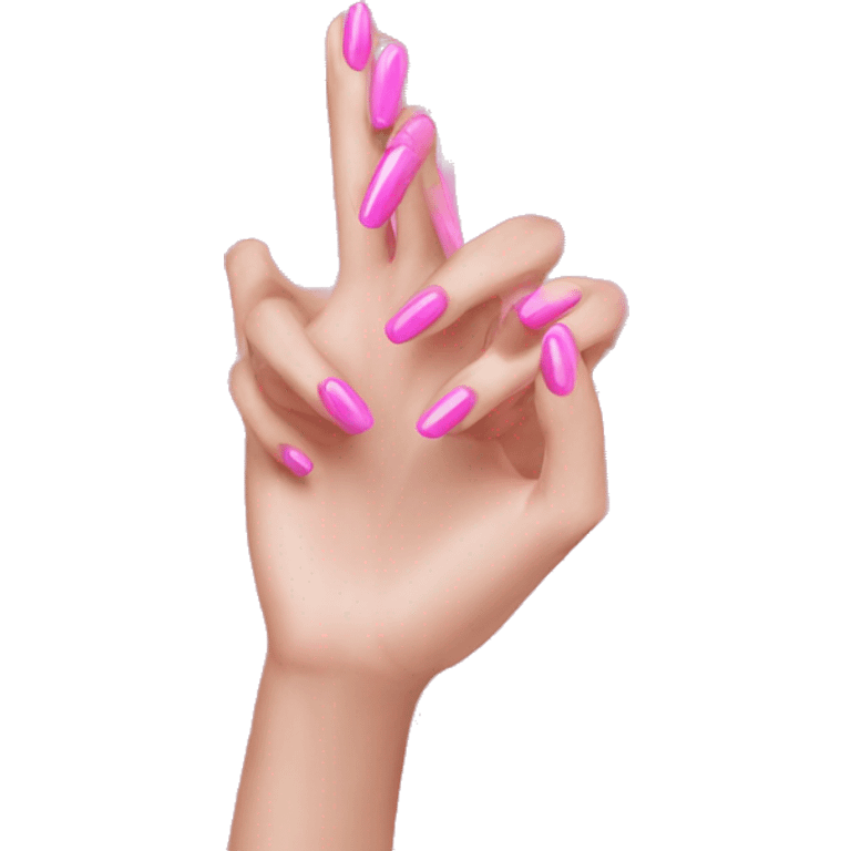 Long pink nails emoji