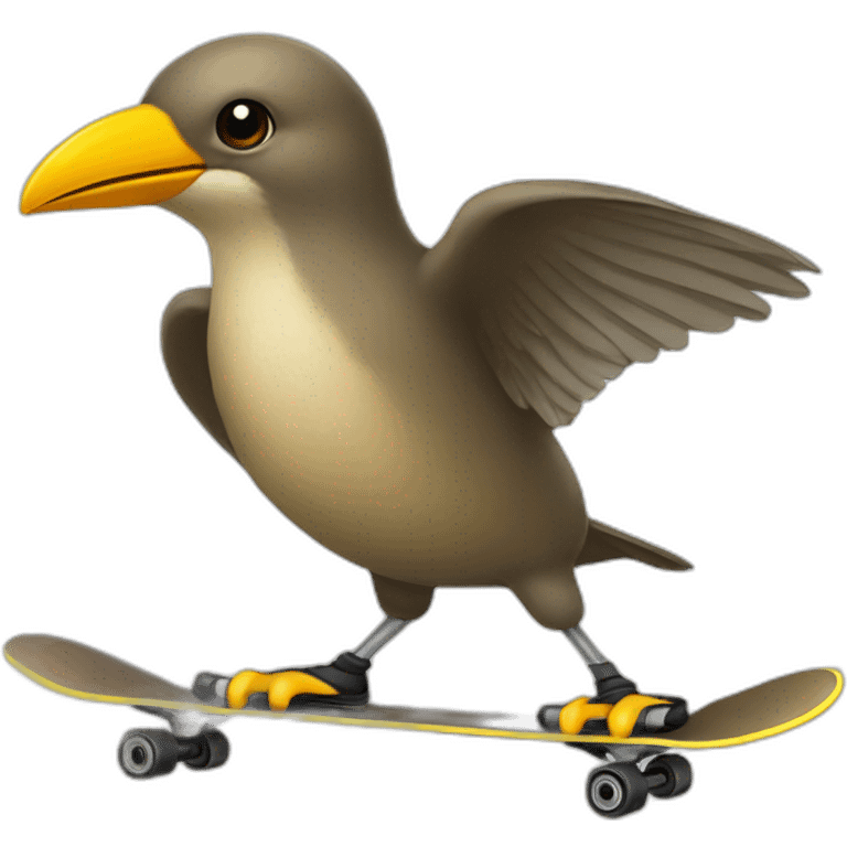 bird-skater emoji