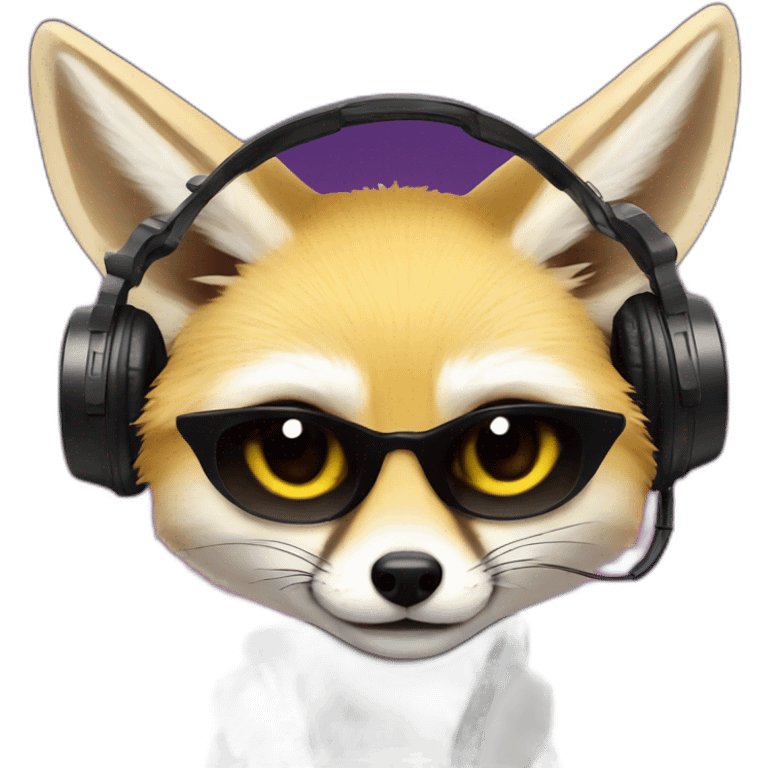 Fennec Fox as a DJ emoji