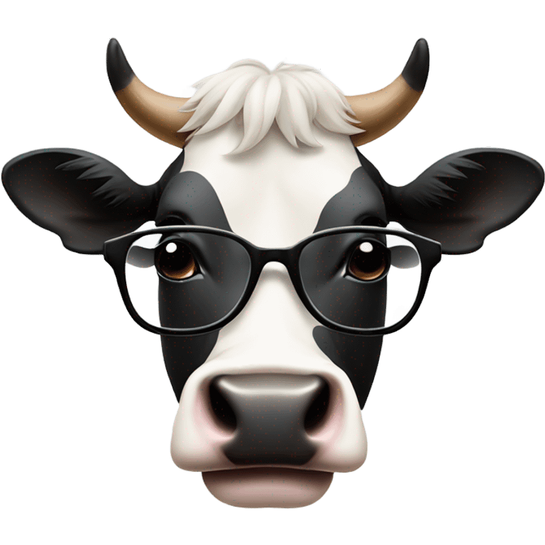 Cow with glasses emoji