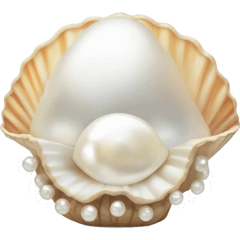 Pearl and shell emoji