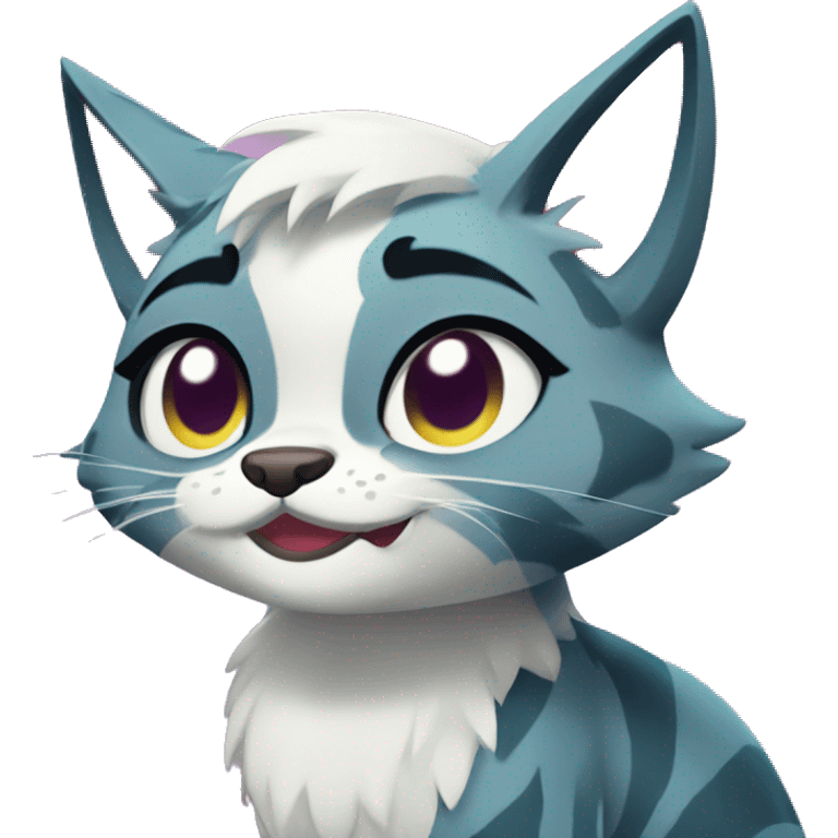 animal jam cat blushing emoji