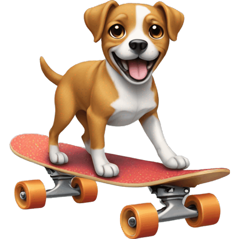 Dog riding a skateboard emoji