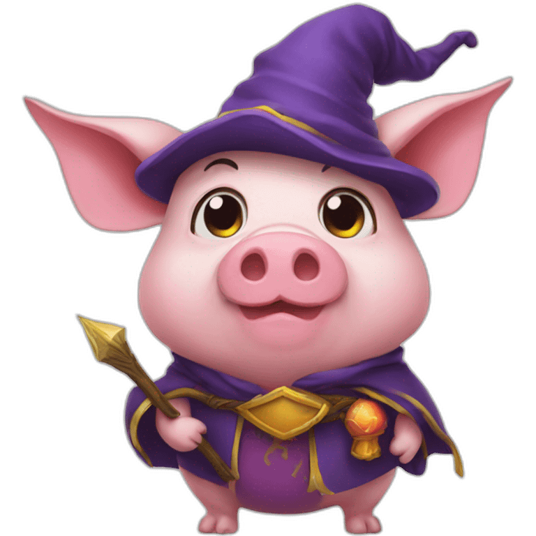 Wizard pig emoji