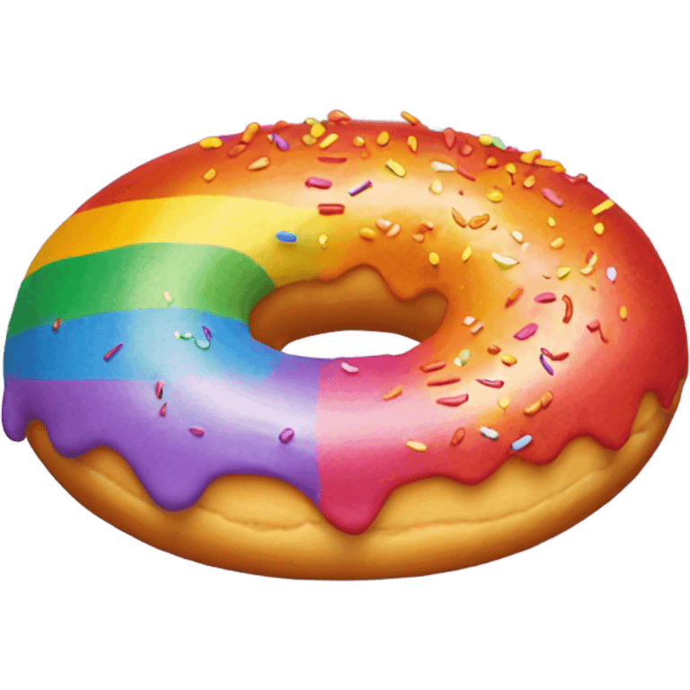 Pride flag colored donut  emoji