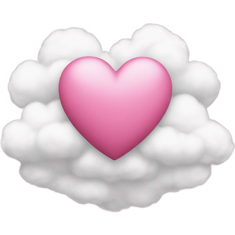 pink heart + cloud emoji