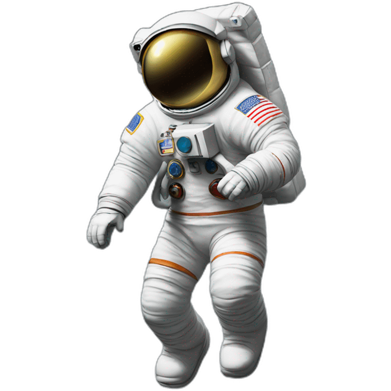 Astronaut with sunglasses doing the moonwalk emoji