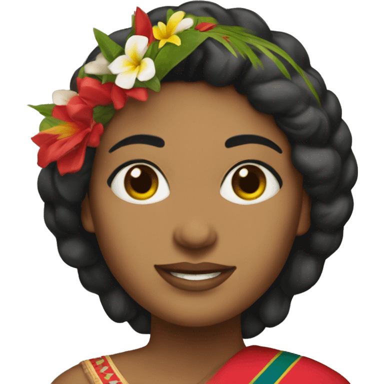 Woman with traditional Costa Rica dress emoji