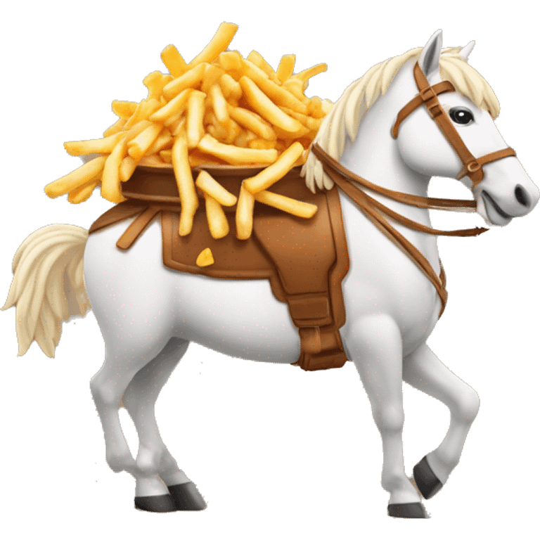 poutine sur un cheval emoji