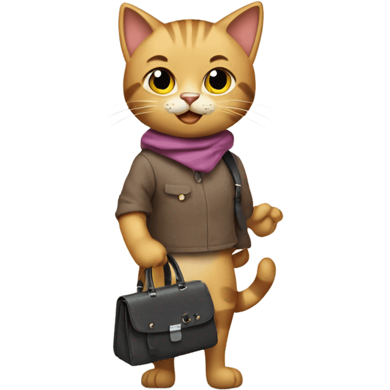 Cat with handbag emoji