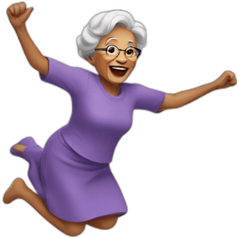 GRAND MOTHER JUMPING emoji