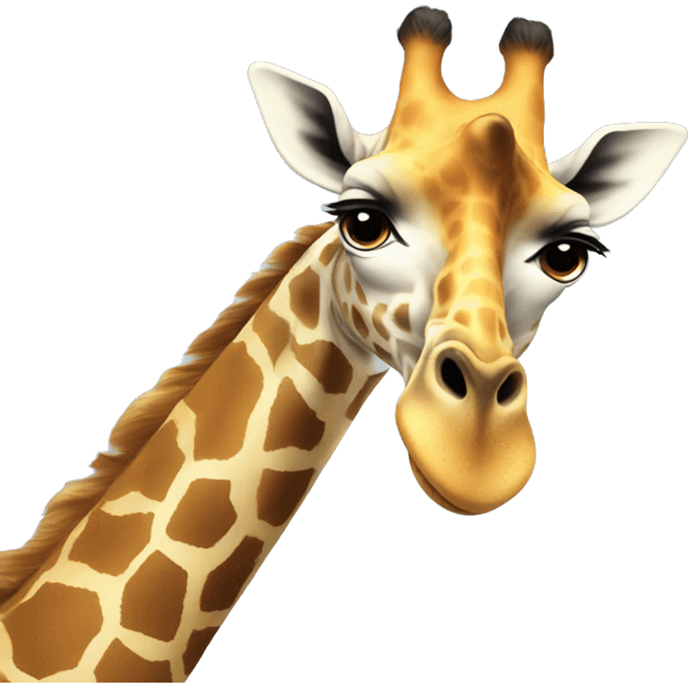 a giraffe taking a selfie  emoji