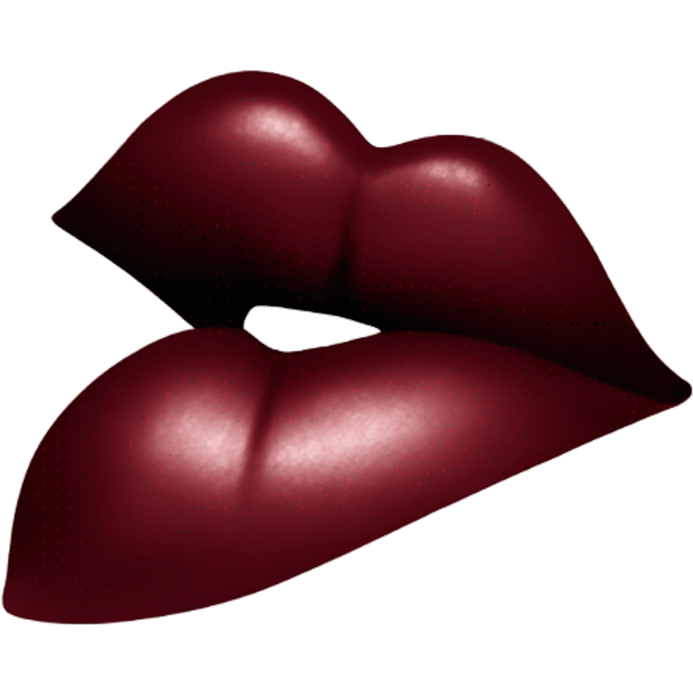 A burgundy-colored lipstick kiss mark on envelope emoji