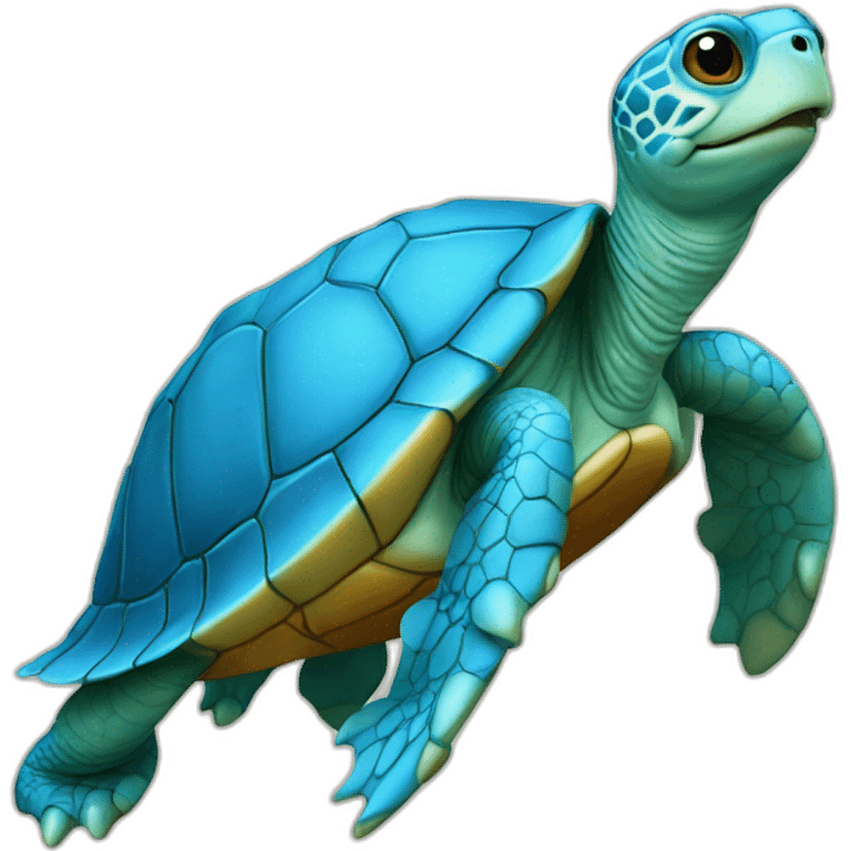 Tortue bleu emoji