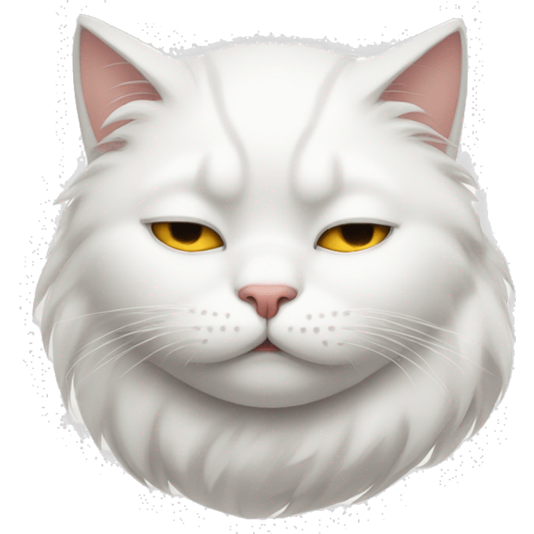 sleepy white cat emoji