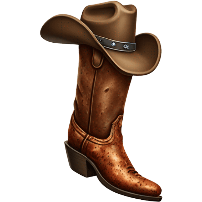 Cowboy boot wrangling a T-bone steak  emoji