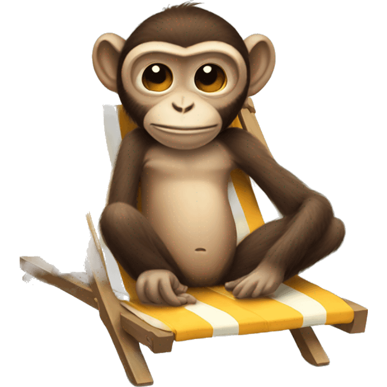 monkey sunbathing emoji